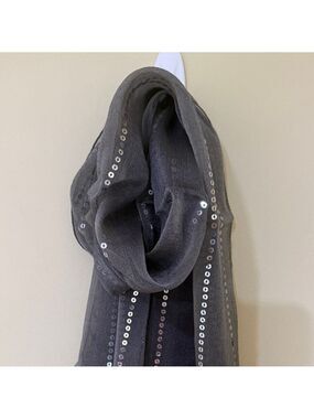 Chic Charcoal Sequin Scarf for women’s | occasions Wrap | Scarf | Accessories